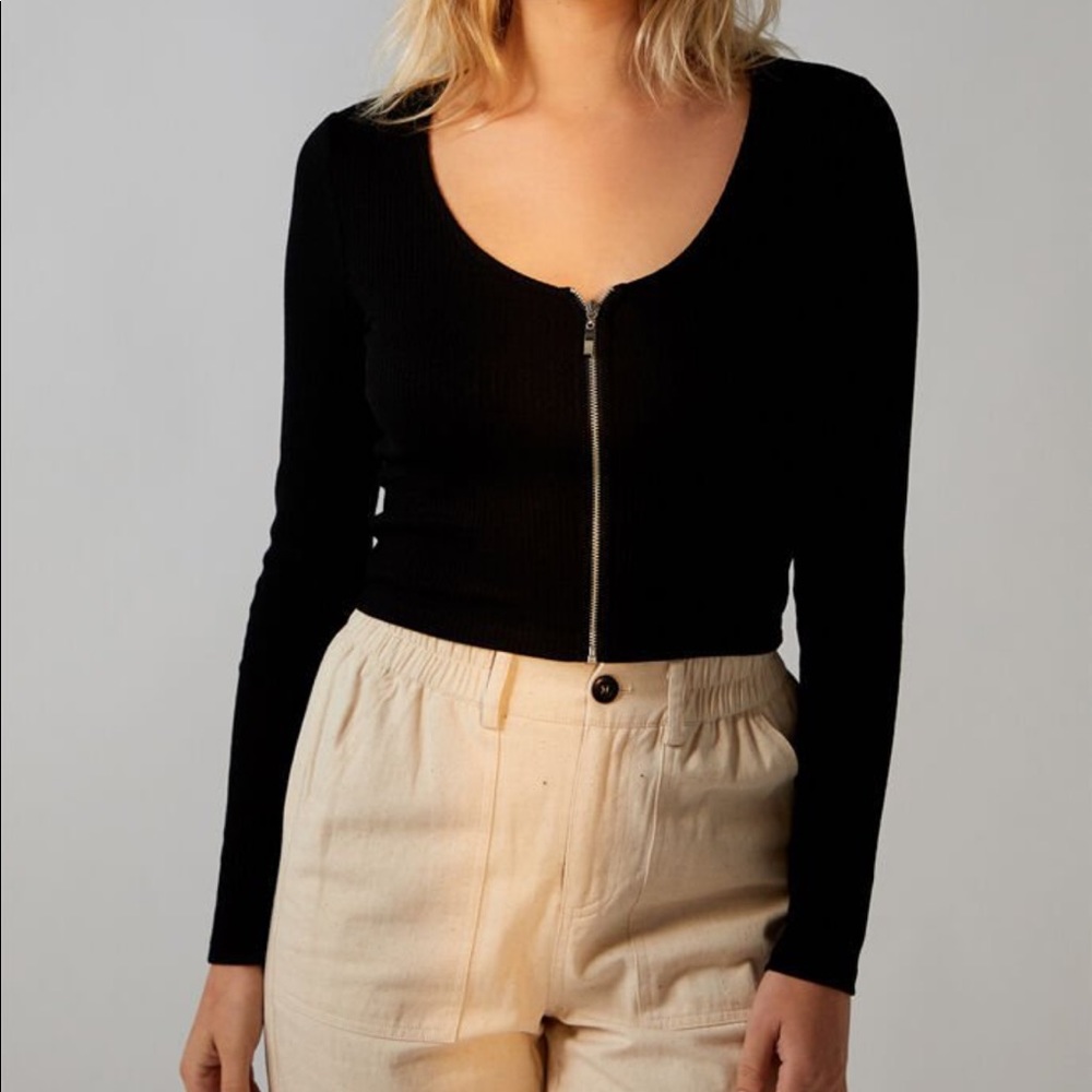 Black Zip Up Shirt